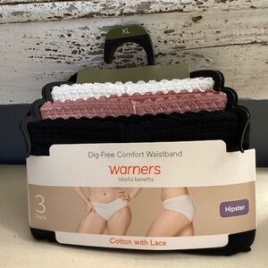 Warners Hipster Cotton with Lace underwear